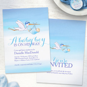 Tormenta con invitaciones para la ducha de bebé