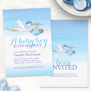 Tormenta con invitaciones para la ducha de bebé