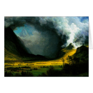 Tormenta de Albert Bierstadt en las montañas