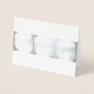 Tormenta de nieve en la montaña Sierra - Tarjeta d