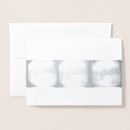 Tormenta de nieve en la montaña Sierra - Tarjeta d