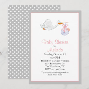 Tormenta dulce con una invitación a Baby Shower pa