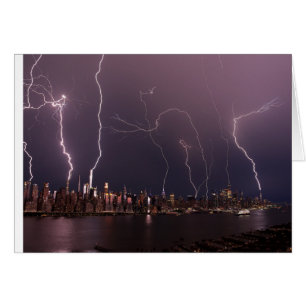 Tormenta eléctrica sobre Manhattan, NYC
