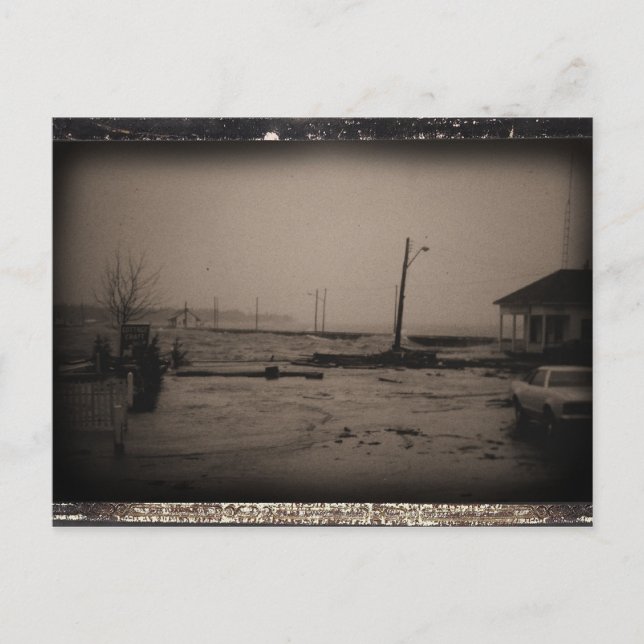 Tormenta en St. Andrews, postal de NB (Anverso)