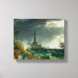 Tormenta en una imagen de lienzo costero mediterrá