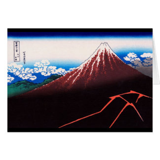 Tormenta relámpago Mt Fuji Hokusai Bella Artes jap