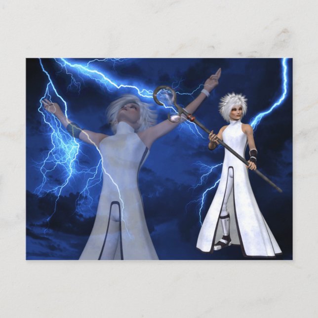 Tormenta relámpago - Postales de fantasía/anime (Anverso)