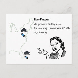 Tormentas de Twitter en la tarjeta postal de Haiku