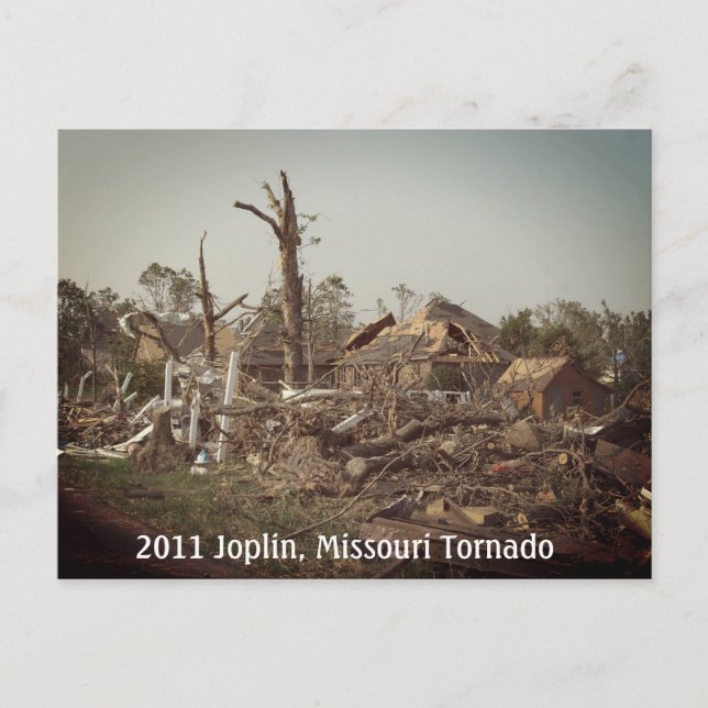 Tornado de Joplin 2011 en la postal de Misuri (Anverso)