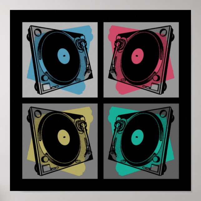Tornamesas de Arte Pop Retro (Frente)