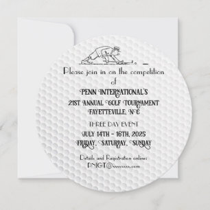 Torneo de Golf Invitación de Pelota de Golf