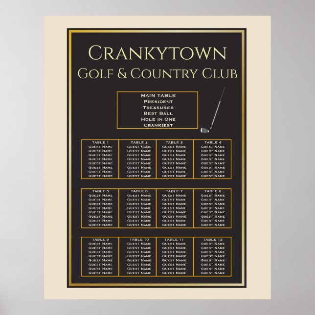 Torneo de golf 🏌 organigrama (Frente)