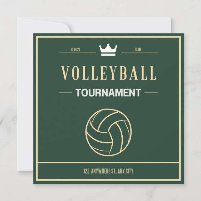 Torneo de voleibol o evento Invitación (Anverso)