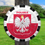 Torneos de tablero de Polonia y dardos de la bande<br><div class="desc">Cartel: Polonia y Escudo de Armas,  dardos de la bandera polaca,  juegos familiares de diversión - amor a mi país,  juegos de verano,  vacaciones,  día del padre,  fiesta de cumpleaños,  estudiantes universitarios / hinchas deportivos</div>