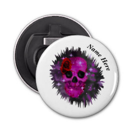 Tornillo y Rosas Botella gótica blanca abridor