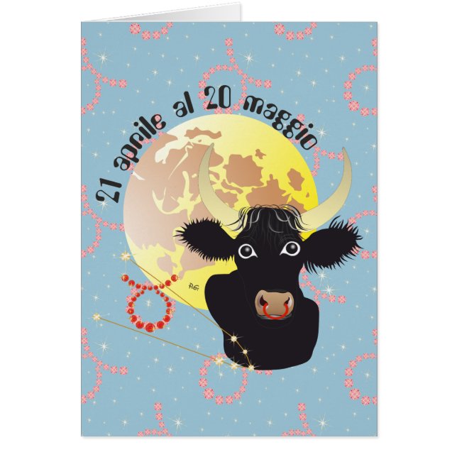 Toro 21 aprile al 20 maggio Biglietti d'auguri (Frente)