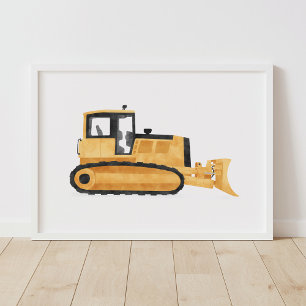 Toro Amarillo Excavadora Decoración Habitación Inf