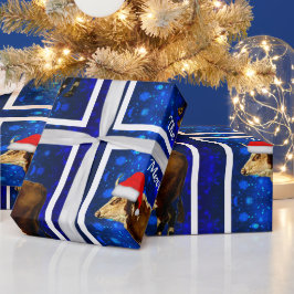 Toro de Hereford Vintage sobre papel de envolver d