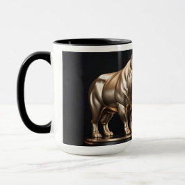 Toro de Wall Street y tazas de oso