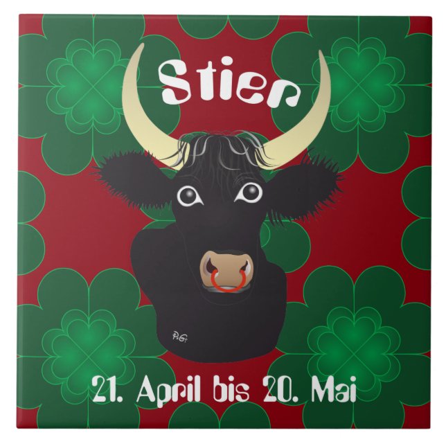 Toro el 21. abril hasta 20. El mayo baldosa (Frente)