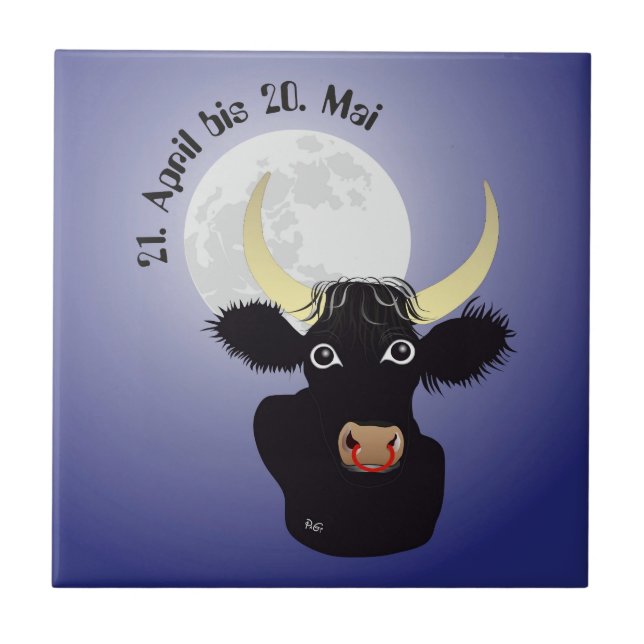 Toro el 21. abril hasta 20. El mayo baldosa de (Frente)