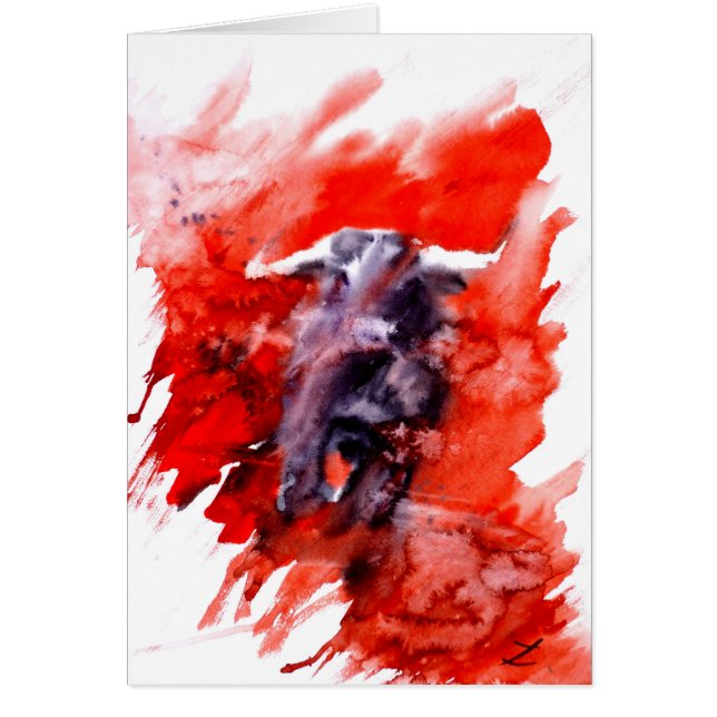 Toro Español Fighting Bull Watercolor (Frente)