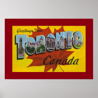 Toronto Canadá Poster de arte de viajes vintage