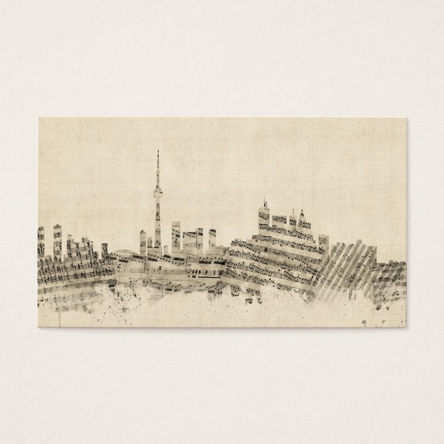 Toronto Canada Skyline Sheet Music Cityscape (Frente)