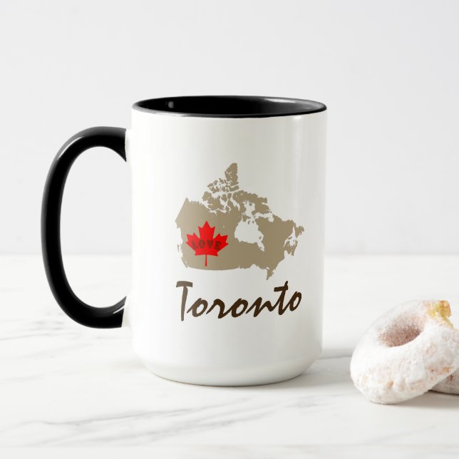 Toronto Ontario personalizado Canadá taza de té ta (Con donut)