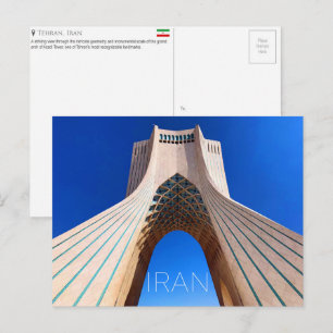 Torre Azadi, Teherán, Irán Postal de viaje