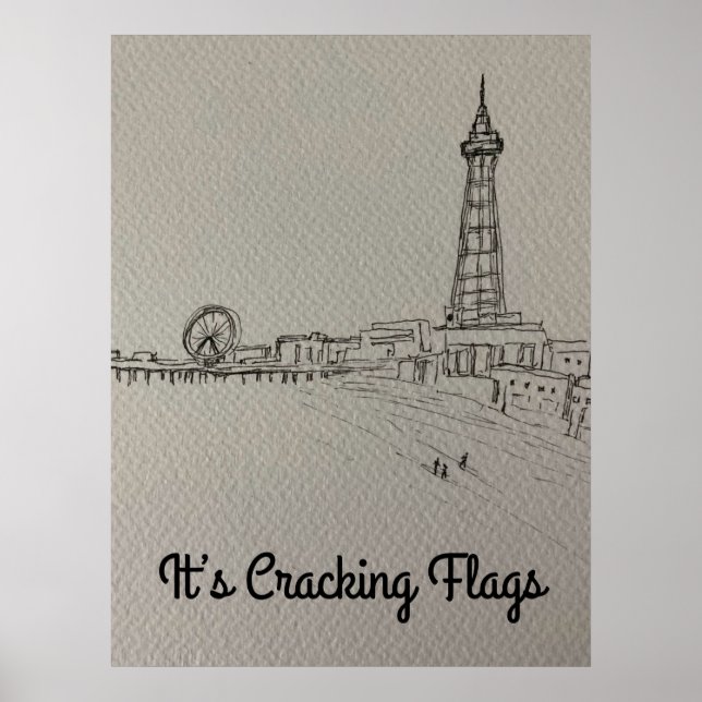 Torre Blackpool: arte original de Cracking Flags (Frente)