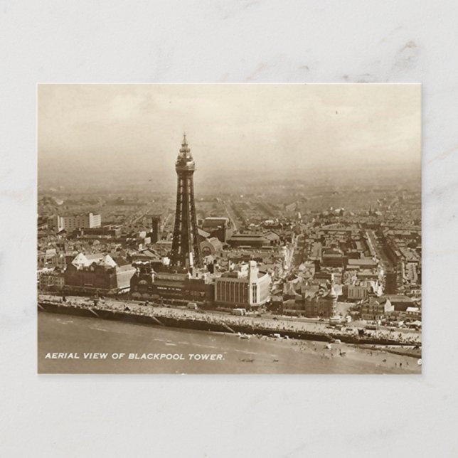 Torre Blackpool - Vieja postal (Anverso)