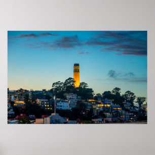 Torre Coit Foto Impresión   Noche de San Francisco