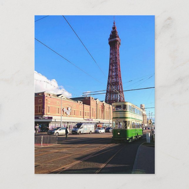 Torre de Blackpool. Tarjeta postal de viaje, 2018 (Anverso)