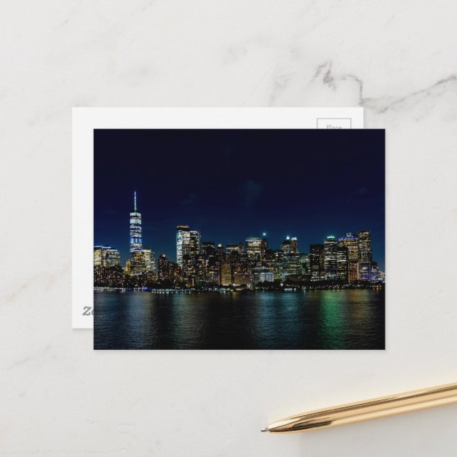 Torre de la Libertad de Nueva York Postal Iconica (Anverso/Reverso In Situ)