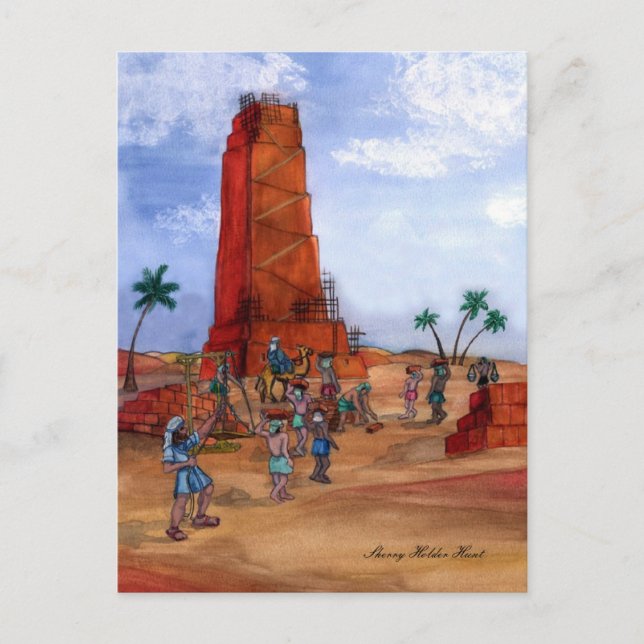 Torre de la postal de Babel (Anverso)