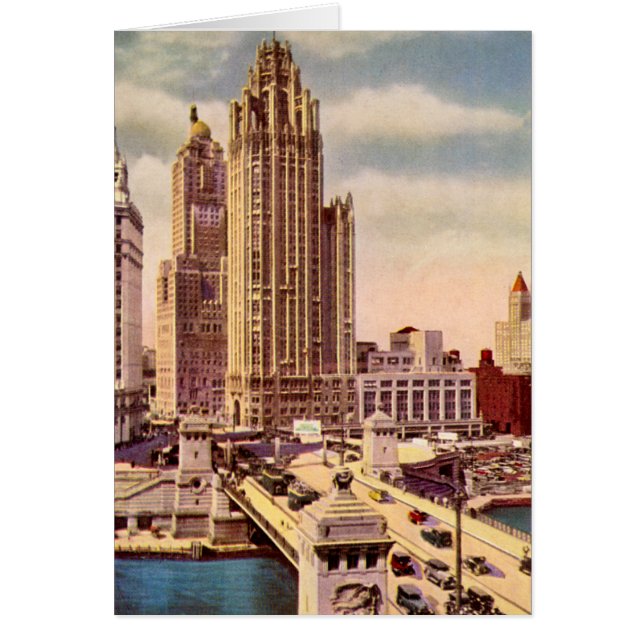 Torre de la tribuna de Chicago, Illinois (Frente)