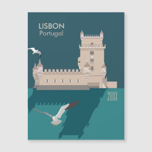 Torre de Lisboa de Belem al estilo de un afiche vi