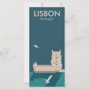 Torre de Lisboa de Belem al estilo de un afiche vi