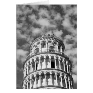 Torre de Pisa Italia de inclinación blanca negra