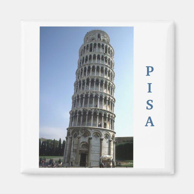 "Torre de Pisa, Italia" imán de nevera (Frente)