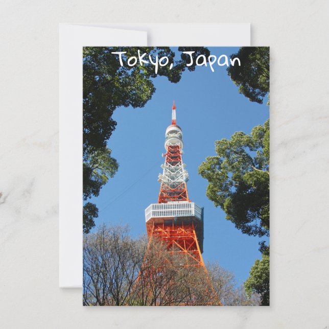 Torre de Tokio, tarjeta de Japón (Anverso)