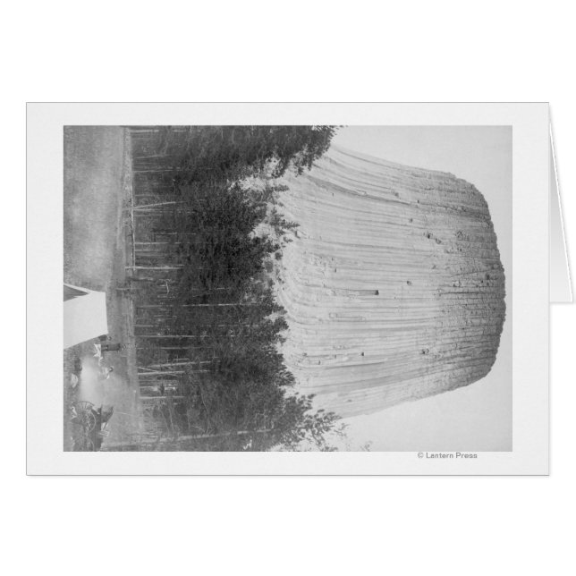 Torre del diablo con 4 personas en primer plano (Anverso (Horizontal))