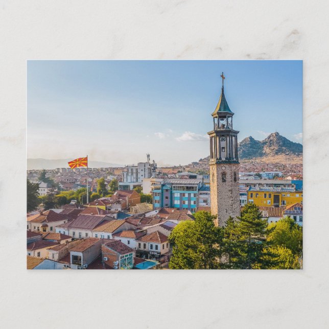 Torre del Reloj - Prilep, Macedonia Tarjeta postal (Anverso)