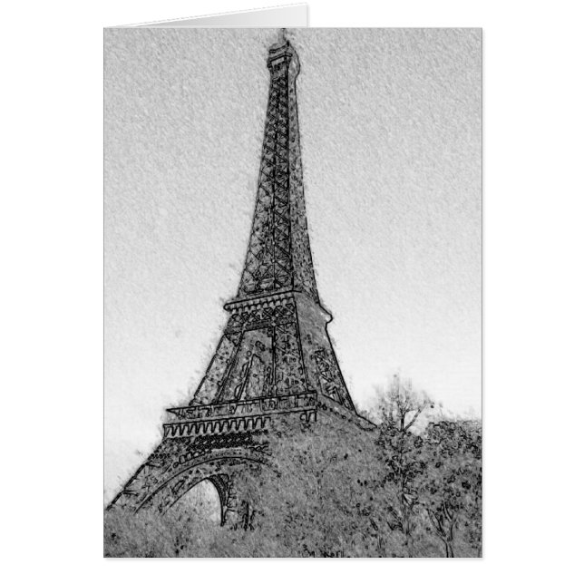Torre Eiffel blanco y negro (Frente)