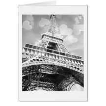 Torre Eiffel, blanco y negro, en blanco