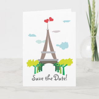 Torre Eiffel Boda de París Guardar la tarjeta de f