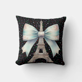 Torre Eiffel con Cojín decorativo Bow
