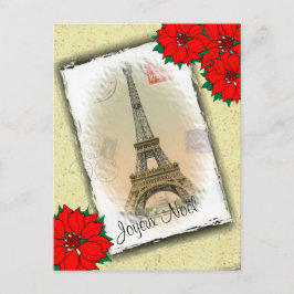 Torre Eiffel con el navidad que saluda