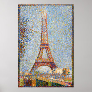 Torre Eiffel de Georges Seurat Impresión Vintage F